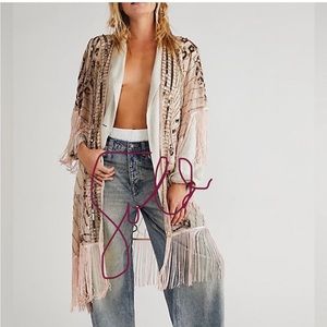 Majesty Embellished Fringe Kimono